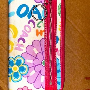 COACH COLORFUL FLORAL WALLET